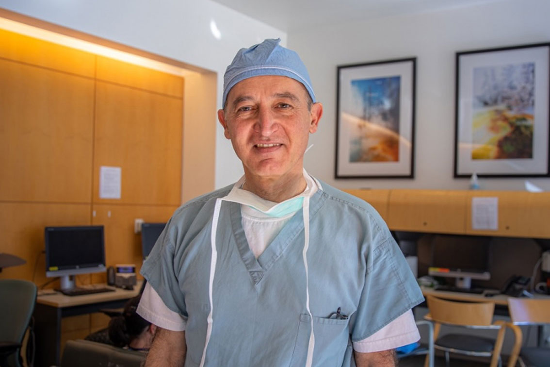 Dr. Abbas Ardehali wearing scrubs