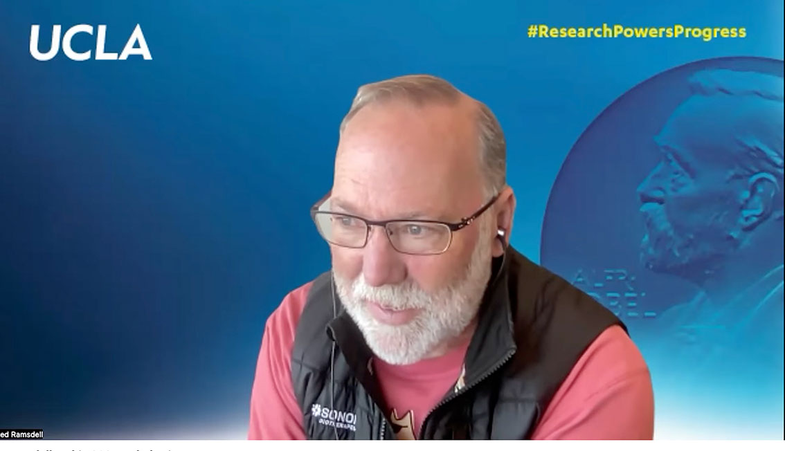 Dr. Fred Ramsdell in a video chat